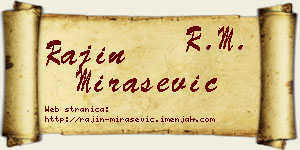 Rajin Mirašević vizit kartica